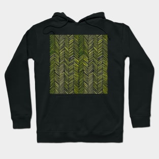 Watercolor Herringbone Pattern - Chartreuse Hoodie